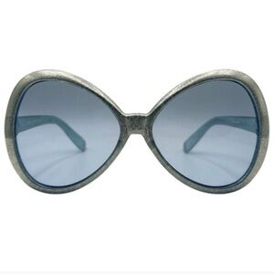 Vintage Blue Glitter Sunglasses